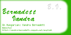 bernadett vandra business card